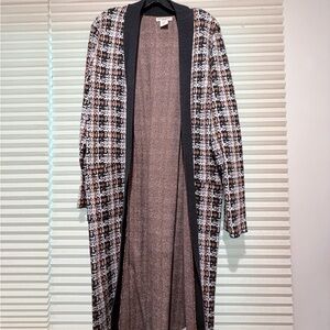 Plaid Long Cardigan
